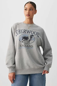 Chandail à col rond en molleton destination