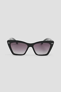 Ardene Square Cat Eye Sunglasses in Black