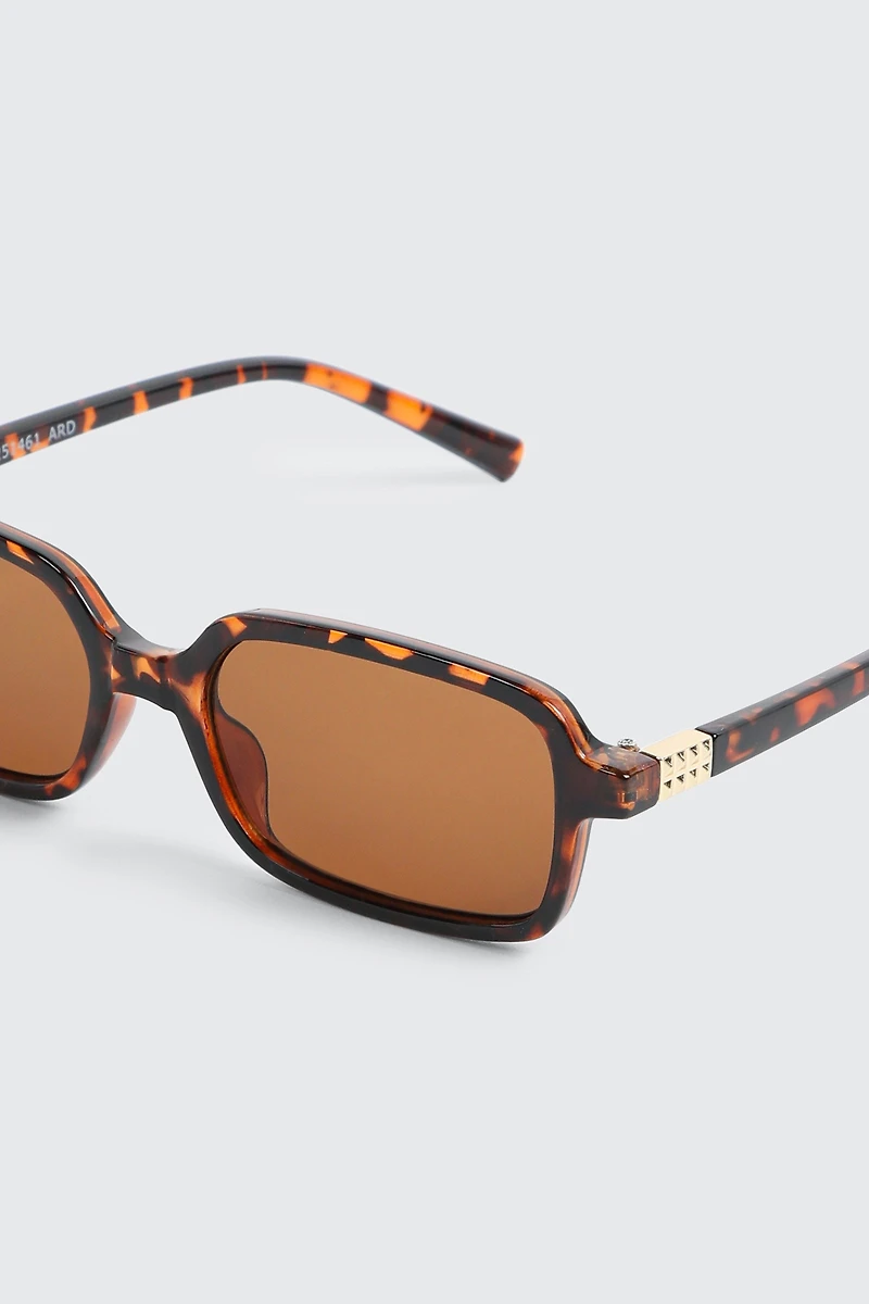 Lunettes de soleil rectangulaires fines