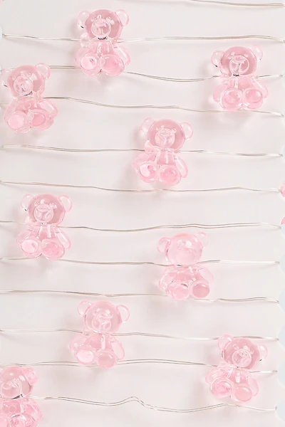 Ardene Teddy Bear LED String Lights in Light Pink
