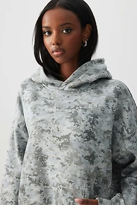 Ardene Graphic Oversized Hoodie in | Size | Polyester/Cotton | Fleece-Lined