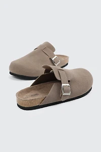 Sabots en faux suède