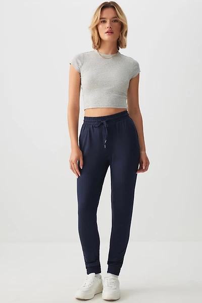 Ardene Super Soft Sweatpants in Dark | Size | Polyester/Elastane | Eco-Conscious
