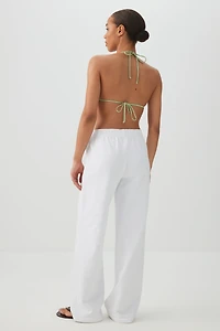 Pantalon ample en jersey bouclette