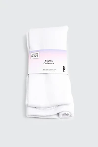 Ardene Kids Opaque Thights in White | Size | Polyester/Spandex