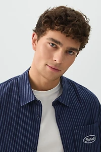 Chemise à manches courtes rayée