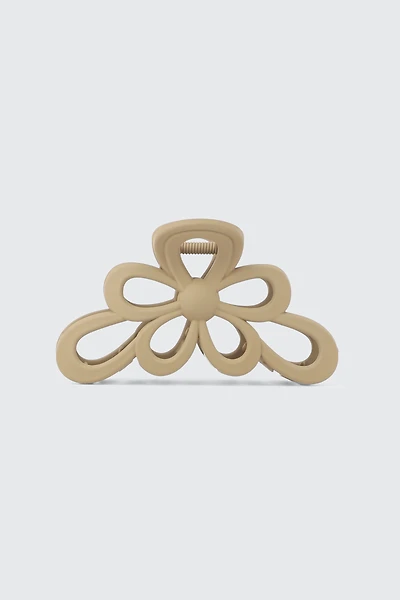Ardene Daisy Cutout Hair Claw in Beige