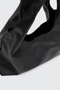 Grand sac d'épaule souple en faux cuir