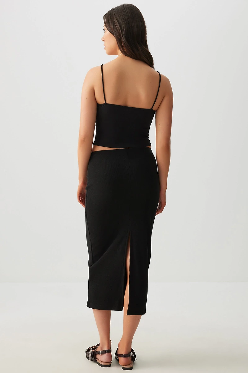 Jupe crayon à fente arrière très douce