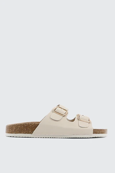 Ardene Two-Buckle Sandals in Beige | Size | Eco-Conscious