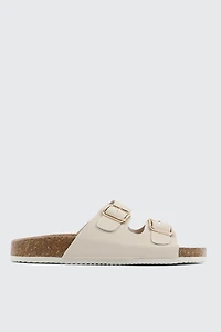 Ardene Two-Buckle Sandals in Beige | Size | Eco-Conscious