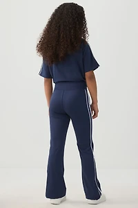 Pantalon évasé à rayures latérales