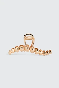 Ardene Wavy Metal Ball Hair Claw in Gold