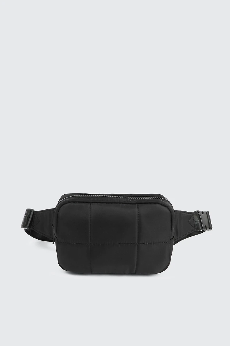 Ardene Quilted Fanny Pack in Black | 100% Recycled Polyester/Nylon | Eco-Conscious