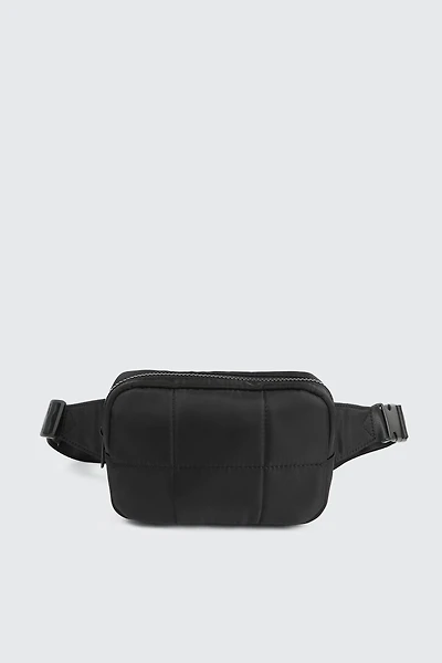 Ardene Quilted Fanny Pack in Black | 100% Recycled Polyester/Nylon | Eco-Conscious
