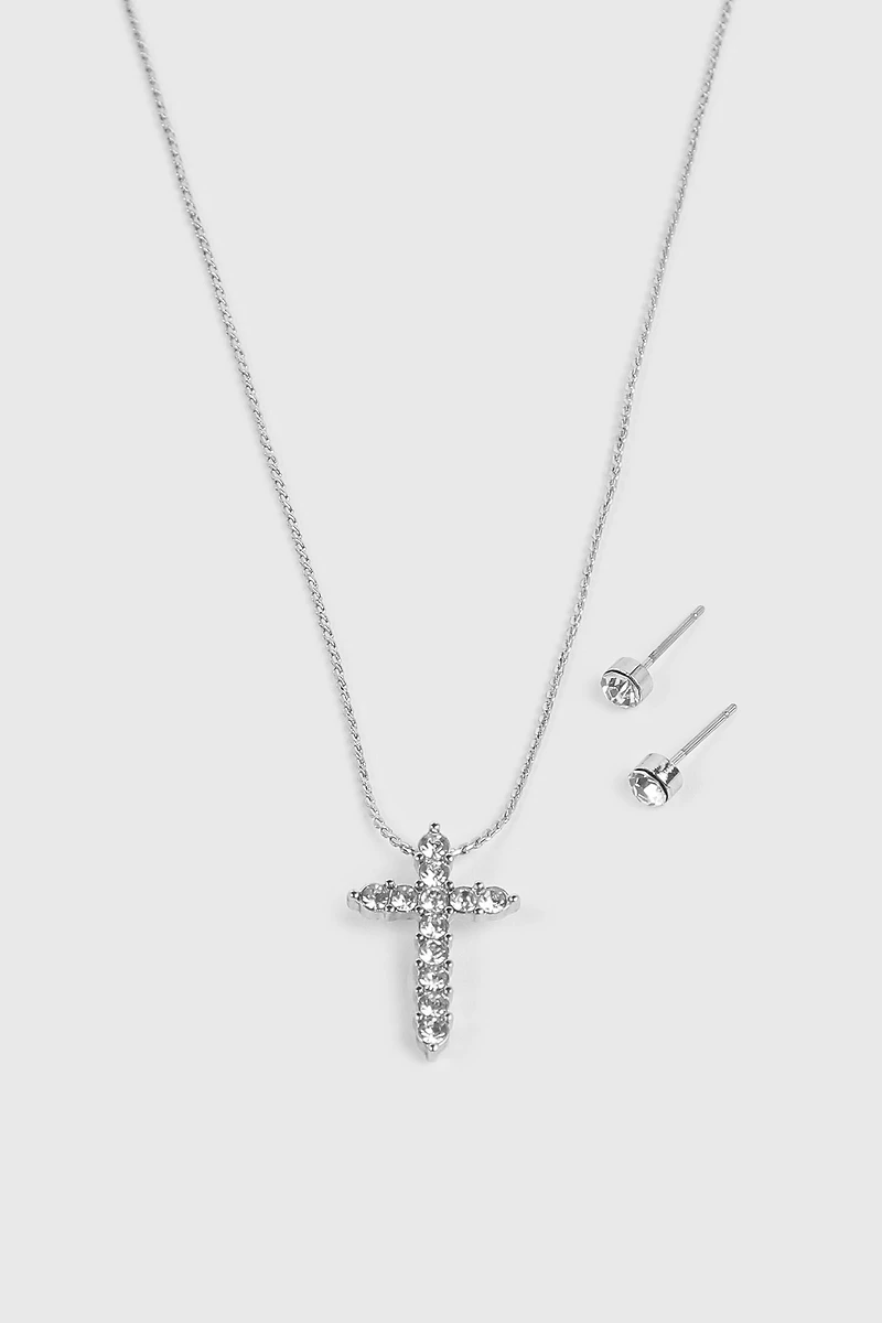 Ensemble-cadeau de bijoux croix