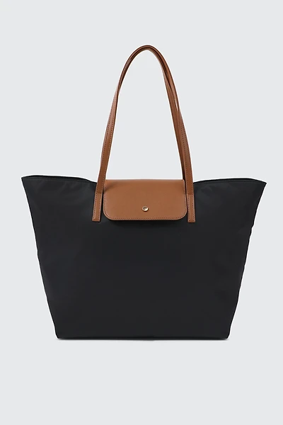 Ardene Nylon Tote Bag | Faux Leather/Polyester | Eco-Conscious
