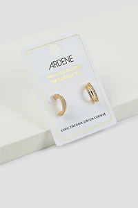 Anneaux plaqués or 14K à zircons cubiques