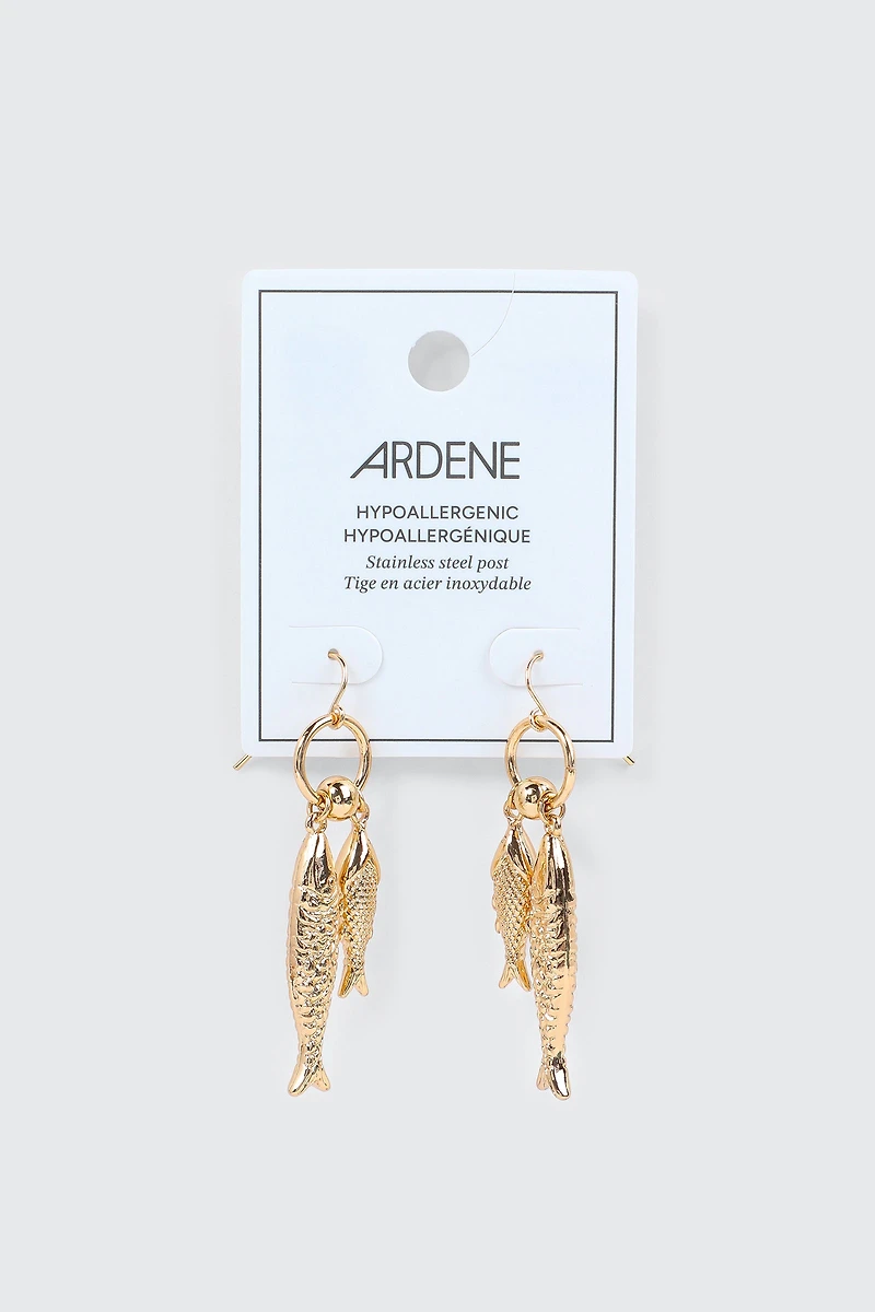 Boucles d'oreilles pendantes poissons