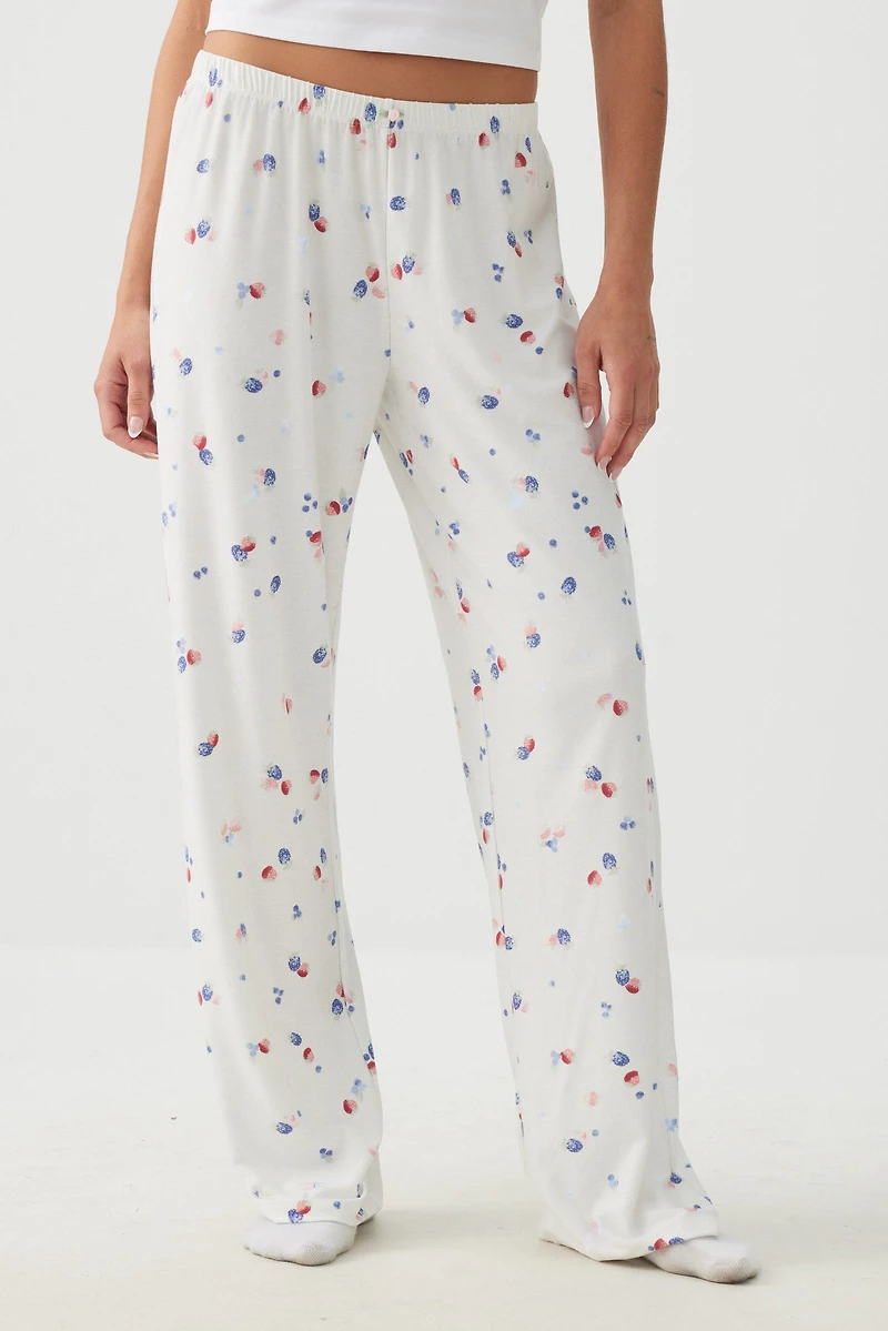 Pantalon de pyjama jambe droite