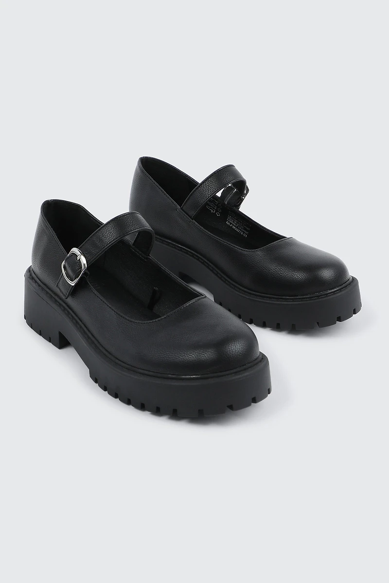 Chaussures Mary Jane à semelle crantée