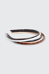 Ardene 6-Pack Mini Headbands in Brown