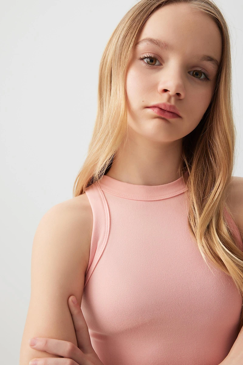 Ardene Kids Super Soft Tank Top in Light Pink | Size XL | Polyester/Spandex