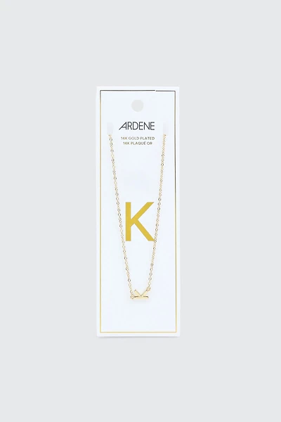 Ardene 14K Gold Plated Initial K Necklace