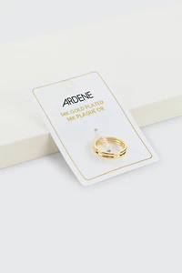 Ardene 14K Gold Plated Double Ridge Ring | Size Small