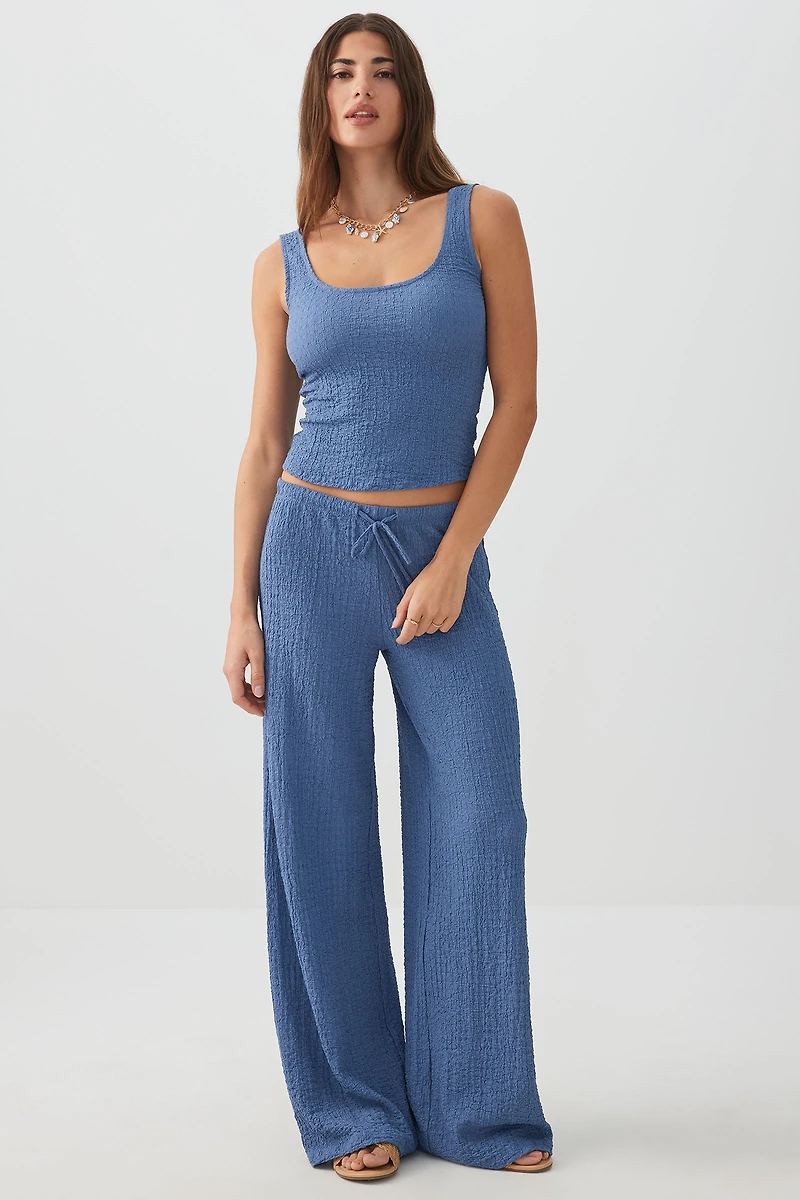 Camisole texturée à col dégag