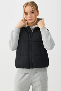 Ardene Kids Puffer Vest in Black | Size | Polyester