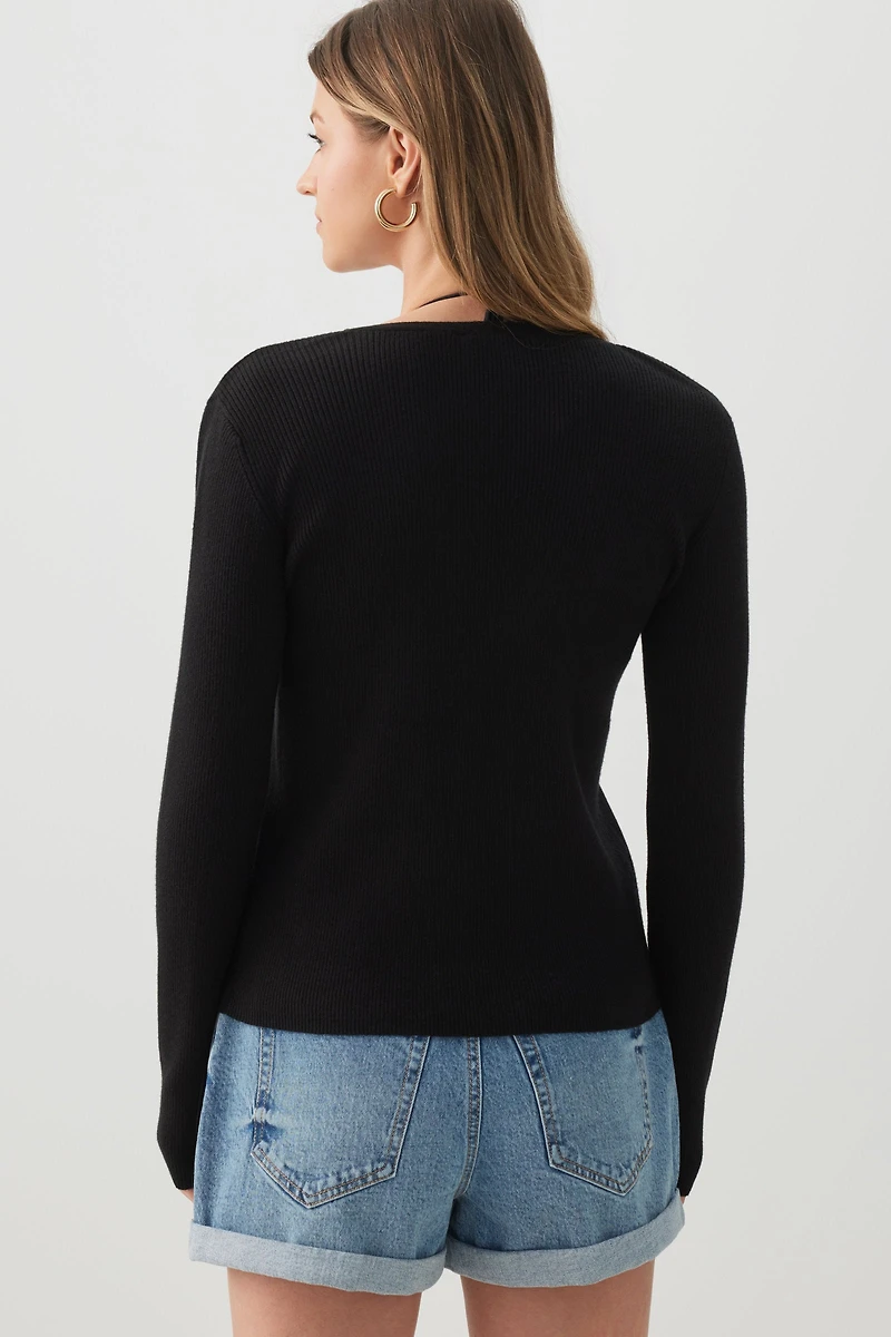 Cardigan noué à l'avant