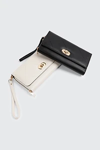 Portefeuille à verrou tournant