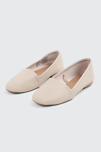 Flâneurs à bout rond en faux cuir