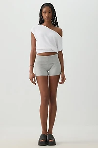 Cuissard mini à bande de taille repliée