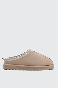 Ardene Faux Sheepskin Clogs in Beige | Size | Faux Suede