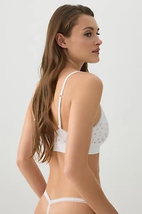 Culotte tanga en pointelle tout-aller