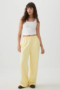 Pantalon à jambe large en molleton