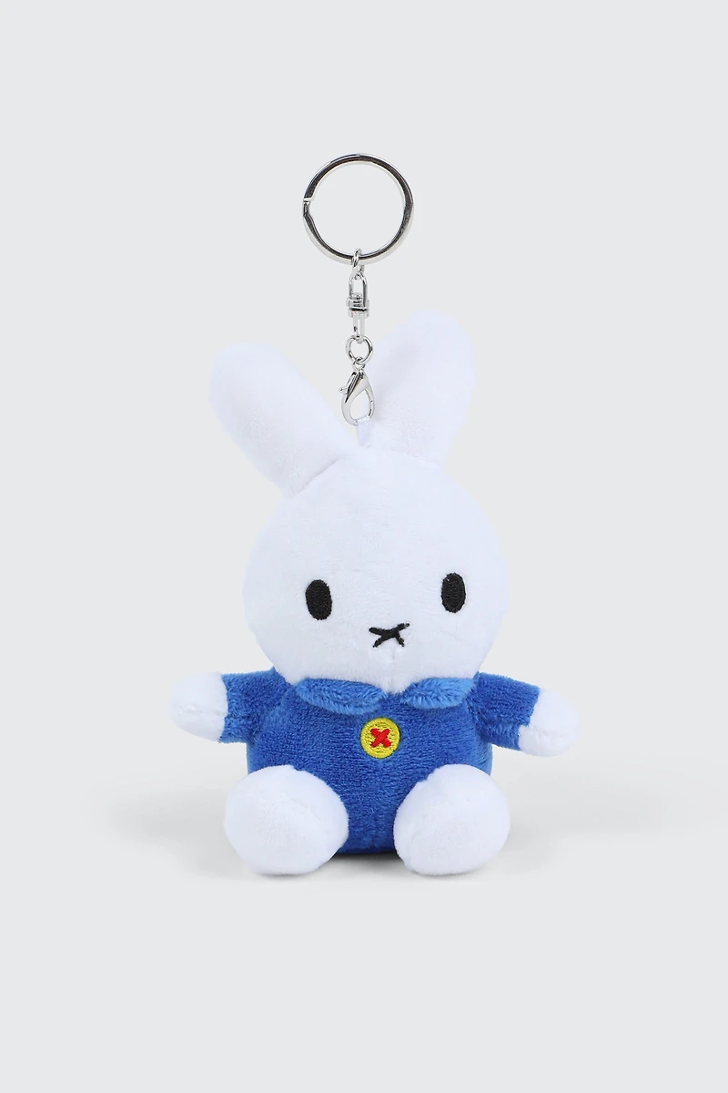 Ardene Miffy Plushie Bag Charm in Medium Blue