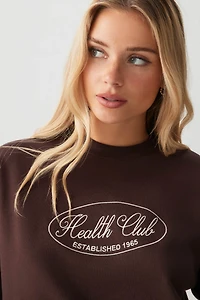 Chandail en molleton détendu à broderie