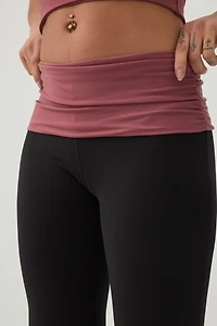 Legging à taille repliable et jambe évasée