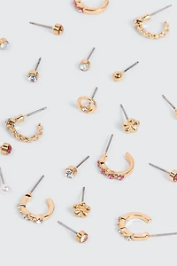 Ardene 12-Pack Assorted Earrings in Gold | Stainless Steel | Eco-Conscious
