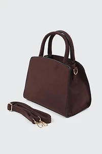 Sac à main structuré en faux suède