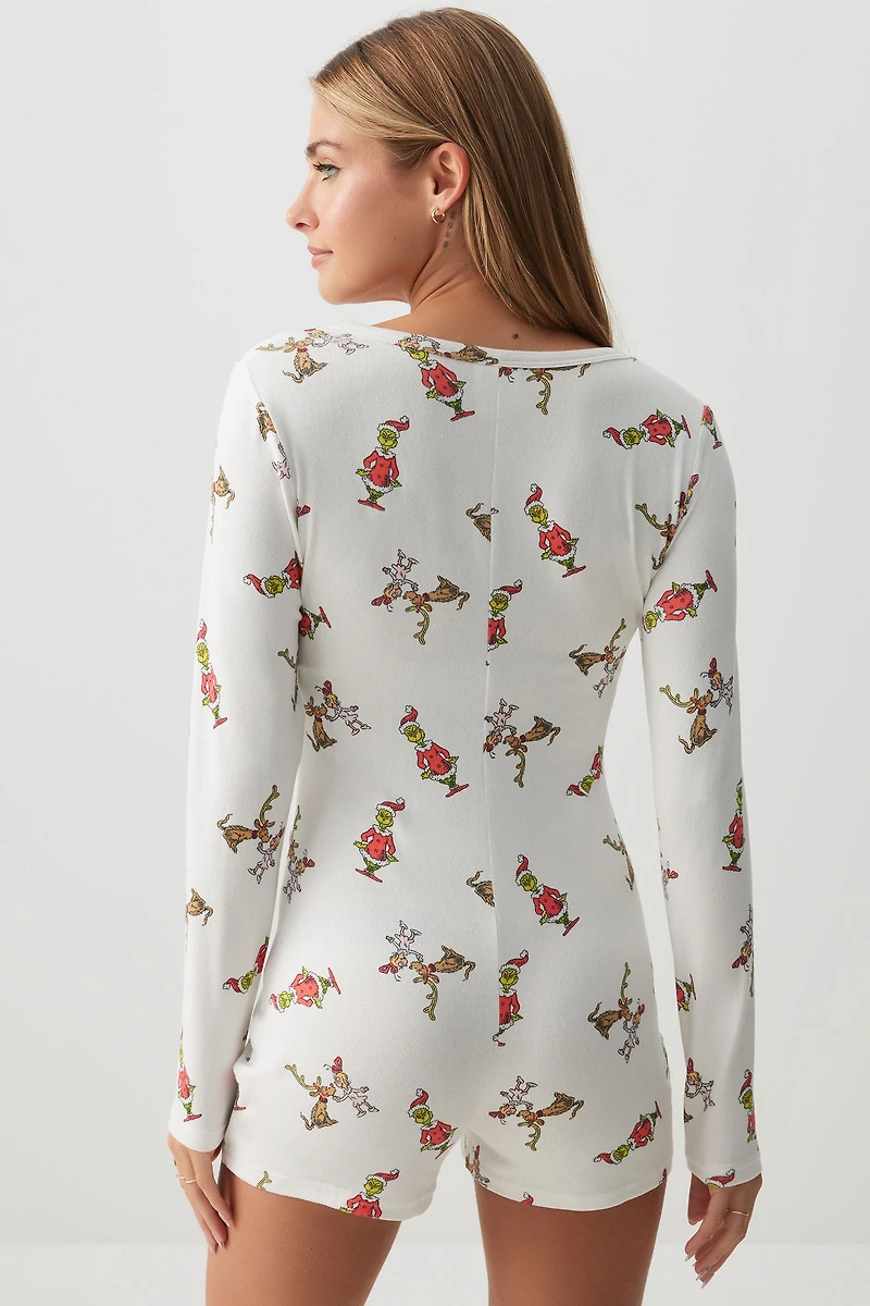 Combishort pyjama à manches longues Le Grincheux