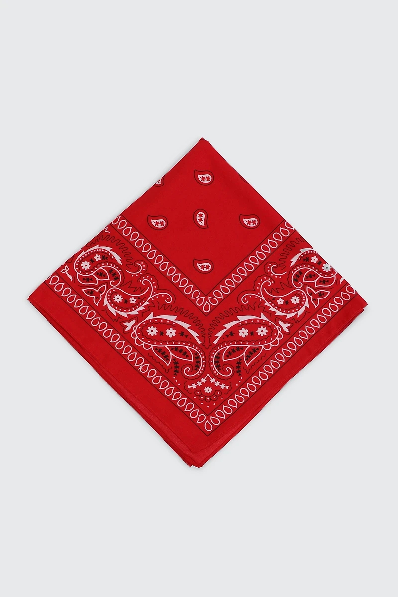 Bandana cachemire rouge
