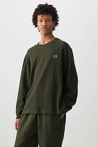 T-shirt à manches longues en tricot gaufré