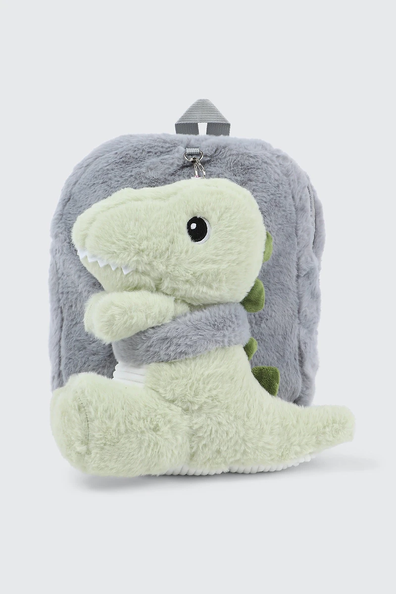 Ardene Kids Backpack with Animal Plushie in Light | Polyester