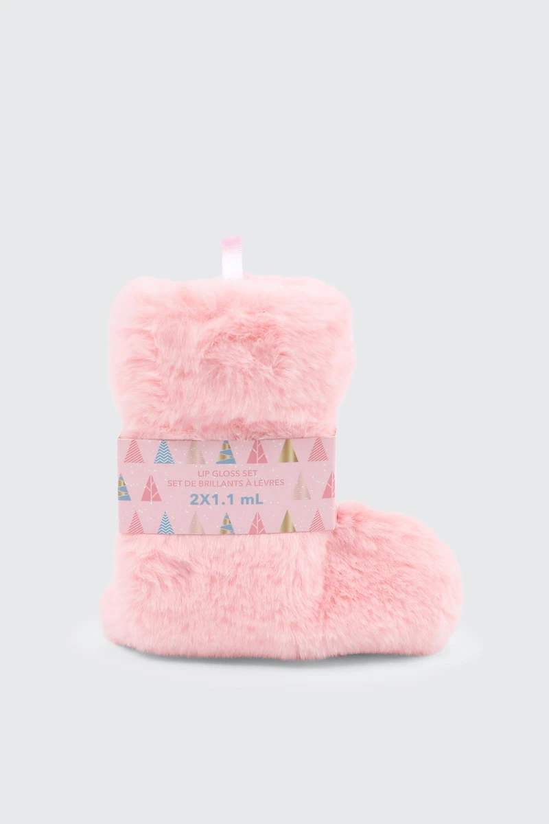 Ardene 2-Pack Holiday Lip Gloss Set in Light Pink