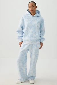 Chandail à capuchon camouflage bleu