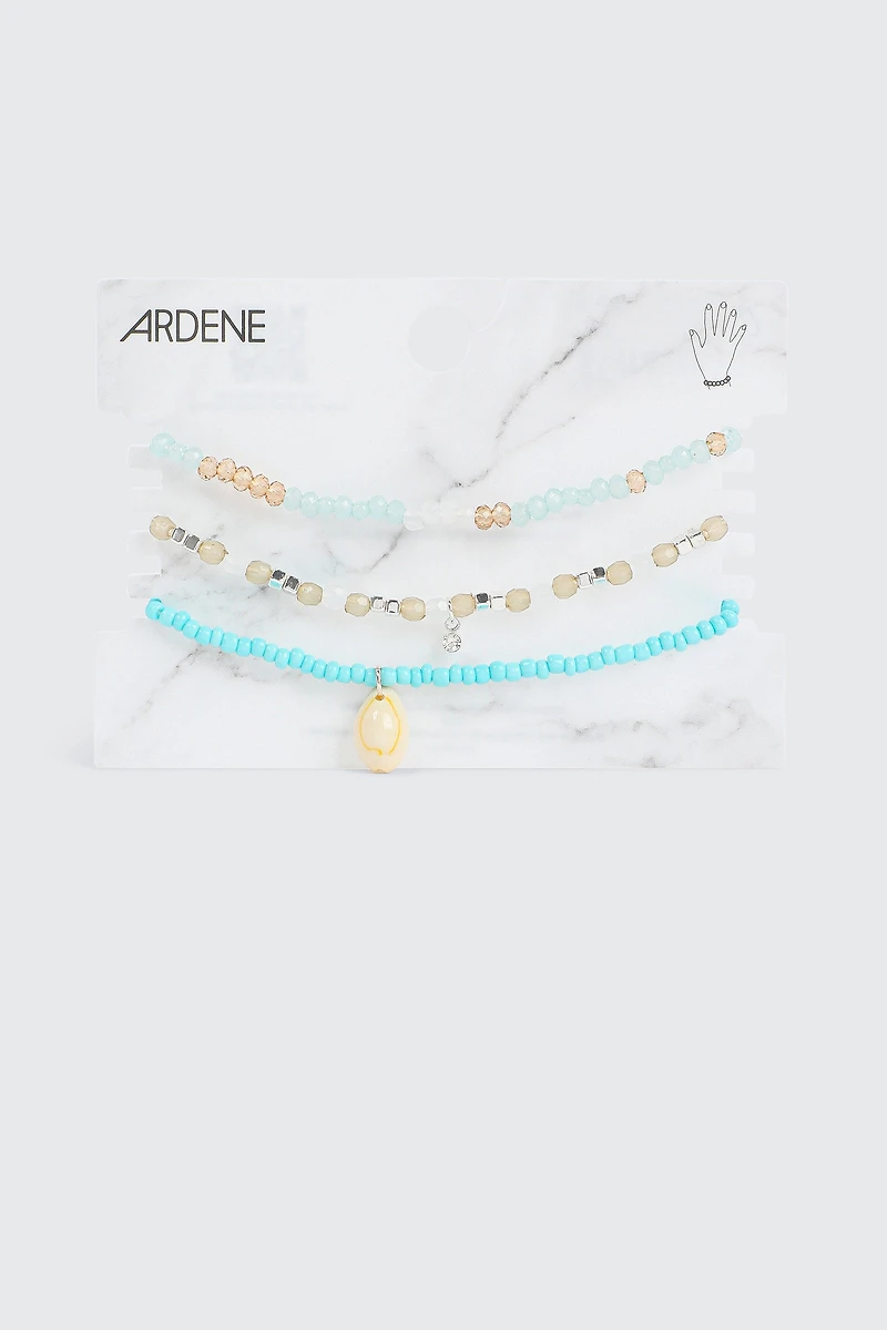 Trio de bracelets à billes